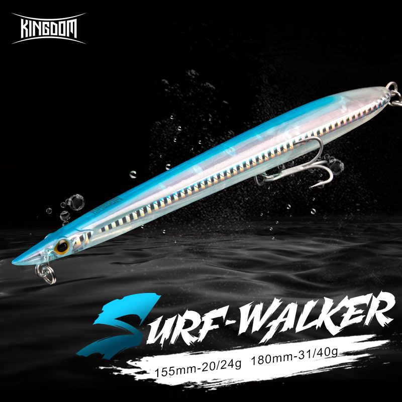 Kingdom Surf-Walker Fishing Lures 155mm 180mm Floating and Sinking Pencil lure Hard Baits Good Action Wobblers Fishing Tackle