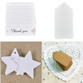 100PCS 10Meters Handmade With Love Garment Labels Lovely Paper Tags Rope Paper Card Tag Labels Party Favors Gift