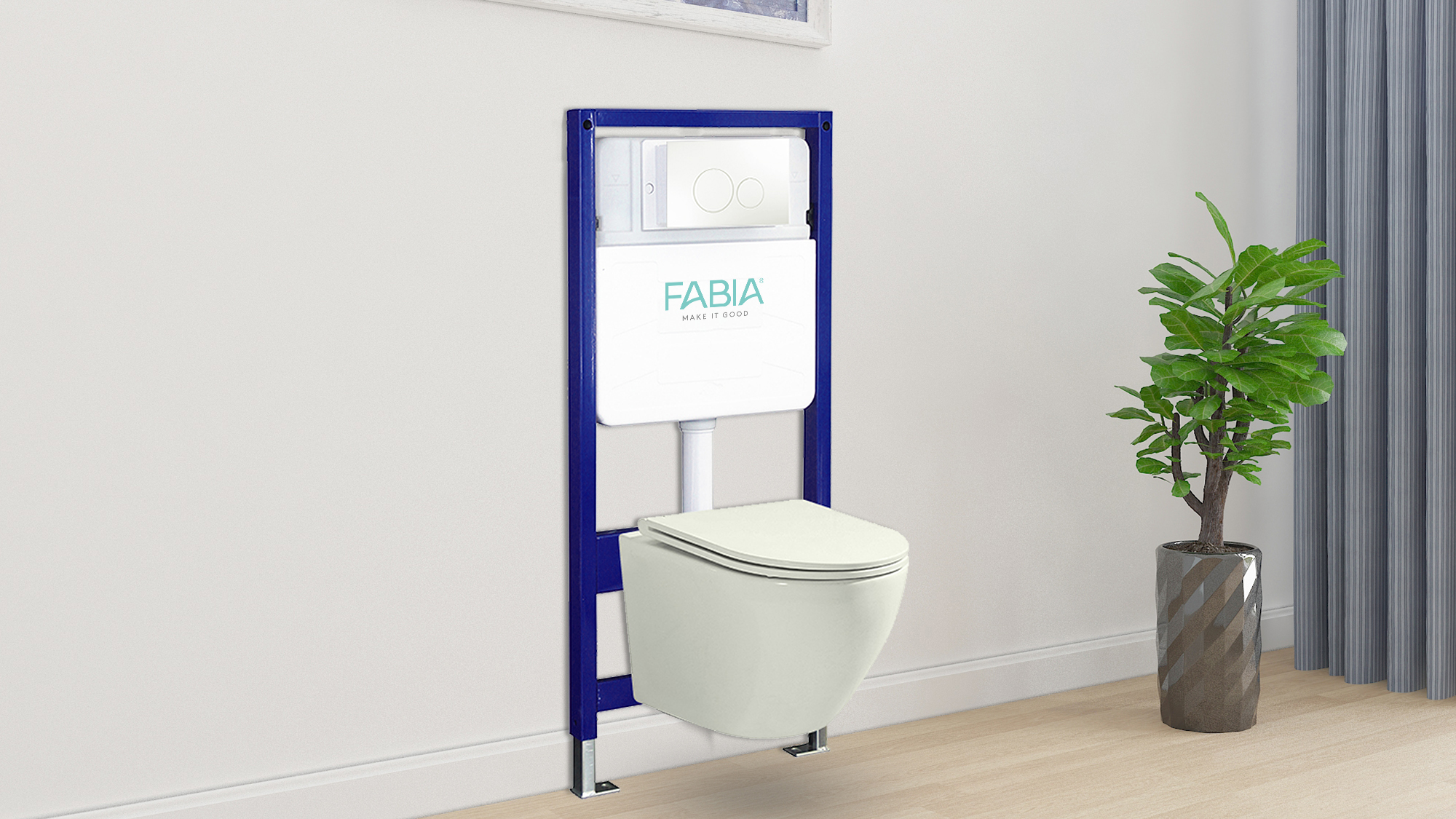 AJ300 concealed cistern in wall toilet