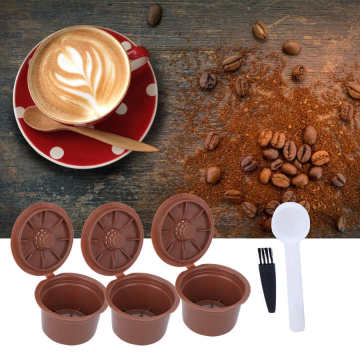 Coffee Make Machine Parts Reusable Refillable Coffee Capsule Filter Cup Brush Spoon Kit Accessory for Caffitaly Coffee Make new