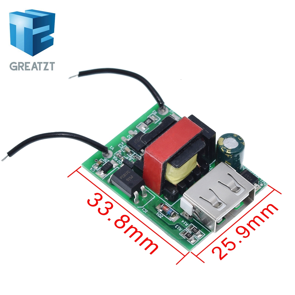 GREATZT USB DC Step Down Module Isolated Power Supply Buck Converter Stabilizer 12V 24V 36V 48V 72V to 5V 1A
