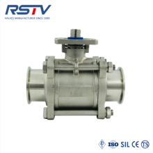 3PC Floating Mounting Pad Stainless Steel Ball Valve With Clamp