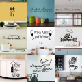 28 styles Coffee Wall Stickers Vinyl Wall Decals Kitchen Stickers English Quote Home Decorative Stickers PVC Dining Room Shop