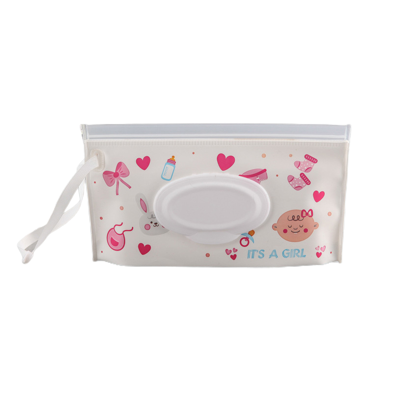 Eco-friendly Baby Wipes Box, Wet Wipes Box, Reusable Cleaning Wipes Carrying Bag, Fashion Printing Portable Baby Wipes Storage