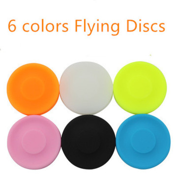 1 Pc 6 Colors Flying Discs Parent-child Interactive Sports Circular Silicone Flying Disk Game Outdoor Sports Flying Saucer Toys