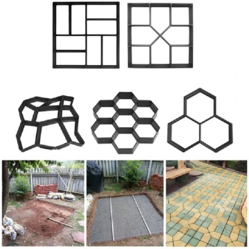 Garden Walk Pavement Mold Brick Stone Road Cement Concrete Molds Path Maker Reusable DIY For Garden Decoration Tool