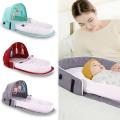 Portable BB Outdoor Folding Bed Bionic Baby Crib Baby Safety Isolation Bed Multi-function Travel Cradle Foldable Crib