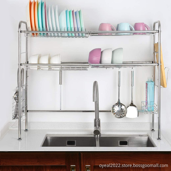 Metal Over The Sink Dish Drying Rack