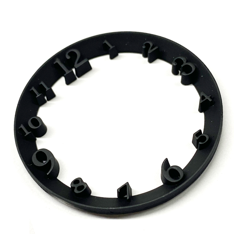 Stamped hour marker watch dial