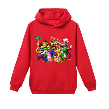 Super Mario Children Tops Kids Sweatshirt Clothes Hoodies Baby Boy Fashion Long Sleeve Shirts Girls Bros Game Cartoon