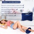 Memory Foam Knee Pillow Leg Cushions Side Sleeper Body Pillows Travel Under Knee Sleeping Gear Sciatica Pain Relief Back Support