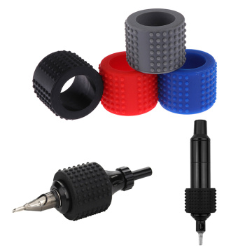 1PCS Skid Resistance Silicone Hand Cover Tattoo Grip 25mm Tattoo Pen Grip Cover Black/Red/Blue/Grey Color