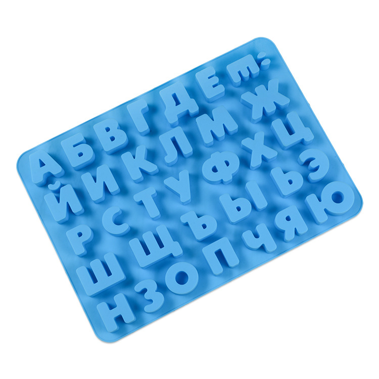 Russian Alphabet Silicone Mold Letters Chocolate Mold 3d Cake Decorating Tools Tray Fondant Molds Jelly Cookies Baking Mould