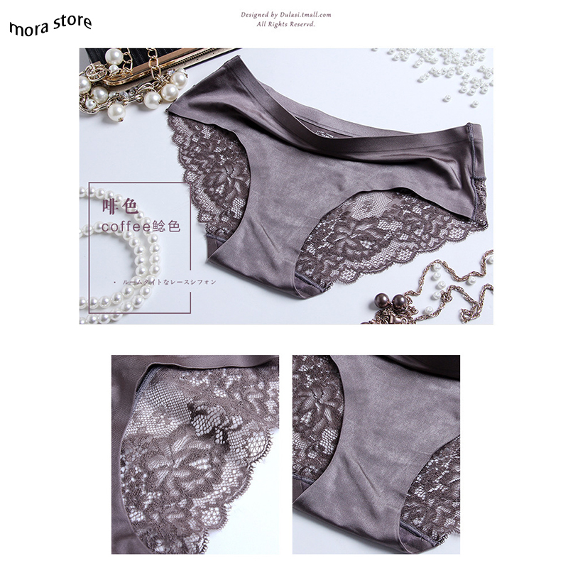 3pcs/lot Fashion Cotton Lace Underwear Women Panties Sexy Briefs Seamless Lingerie XXL Large Plus Size Girls Bikini Traceless