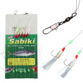 10 Packs (60pcs) #10~#20 Fishing Sabiki Rigs Saltwater Fishing Sabiki Bait Lure Fish Skin Baits Rigs Fishing Jig Lures