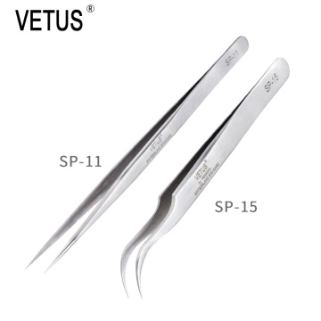 VETUS SP-11 SP-15 High Precision Stainless Steel Tweezers Set For Electronic Cell Phone Repair Tools Kit