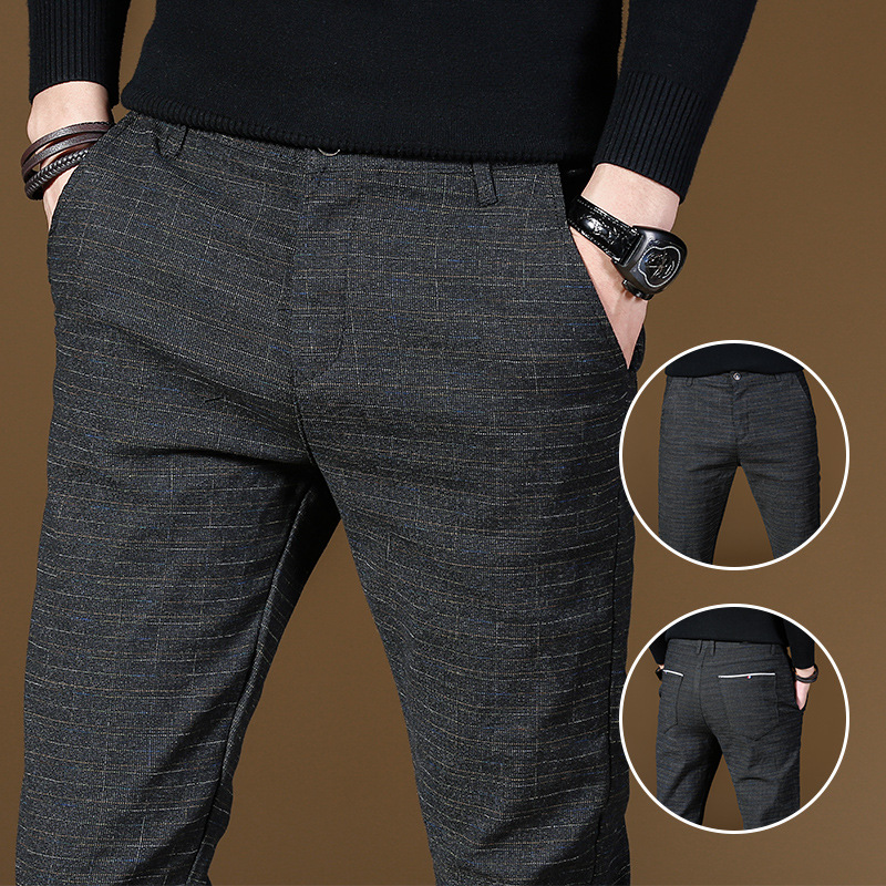 2020 Fashion High Quality Men Pants Spring Autumn Men Pants Trousers Male Classic Business Casual Trousers Full length