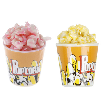 DIY 1/6 Dollhouse Miniature A Bucket of Popcorn Toy for doll Simulation Food Toy Home Decor MINI Popcorn Toys