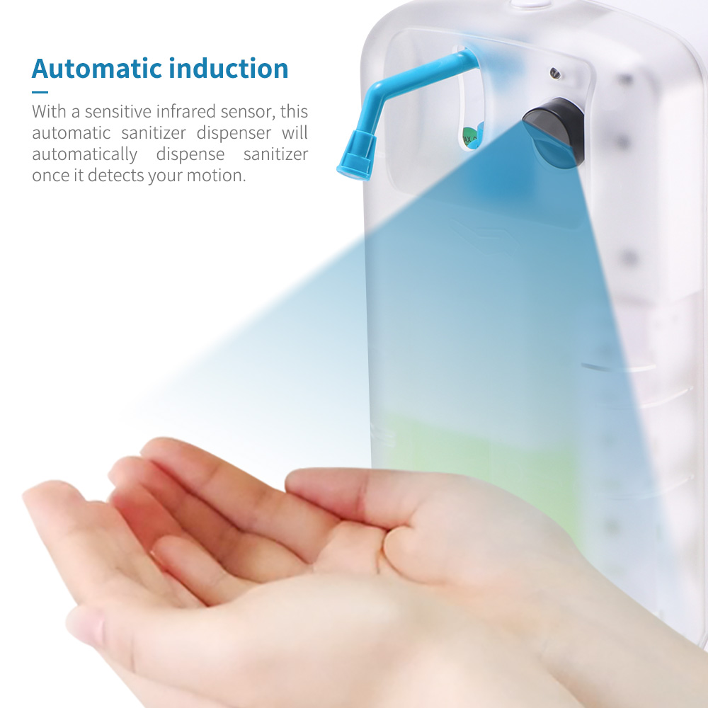 New Arrival 1000ml Hospital Table Top ABS automatic alcohol Spray hand sanitizer dispenser