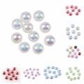 12 AB Colors Half Round Pearl 2mm 3mm 4mm 5mm 6mm 8mm 10mm Imitation ABS Flat Back Pearl For Nail Art Jewelry Accessory