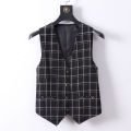 2020 New Spring Plaid Suit Vest Women Short Sleeveless Jacket Female Formal V-Neck Vest Waistcoat Blazer Vest Laides A226