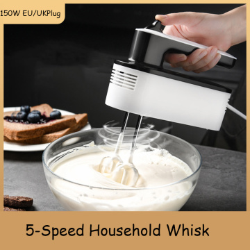 150W EU/UK Plug 5-SpeedHigh Small Electric Hand Mixer Handheld Kitchen Food Dough Blender For Cream and Cake