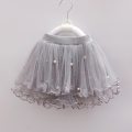 1-12Years Kids Pearl Skirts Girls Mesh Beaded Clothes Children Ruffles Tutu Lace Skirt Girl Dance Princess Party Costumes