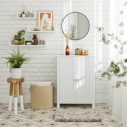 Supply Modern Bathroom Multiple Storage Cabinets Large Space White with High Quality