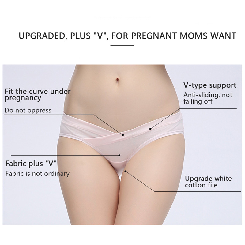 Pregnant Women Briefs 100% Cotton Solid Color Stomach Lift Maternity Panties Underpant For Pregnancy Lingerie Underwear Knickers