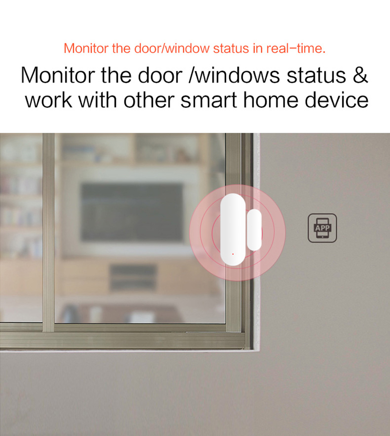 NEW 2 in 1 Smart Home Wireless WiFi Door Window Sensor DW sensor Smart ALARM System Automation Work with Tuya Alexa Google Home
