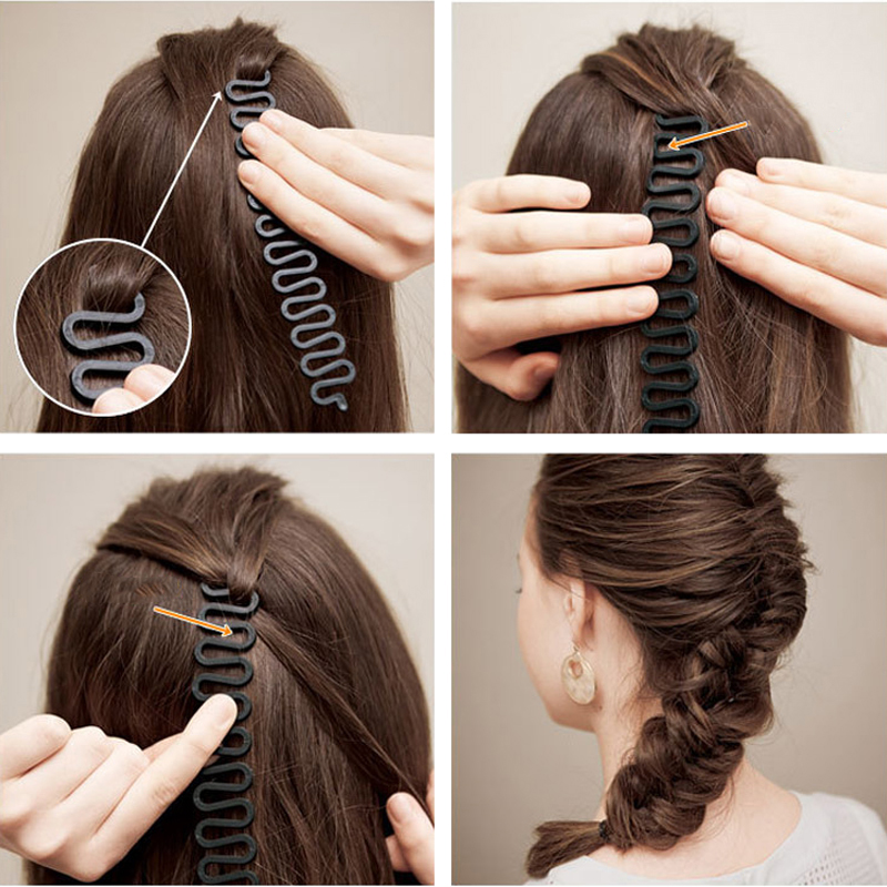 1Pcs Women Hair Braiding Machine Braider Tool Elastic Ring Weave Braid Hair Styling Tools DIY Hair Style Hairdresser Accessories
