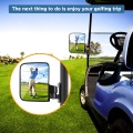 Golf Cart Mirrors - Universal Folding Side View Mirror For Golf Carts Club Car, Ezgo, Yamaha, Star, Zone Carts