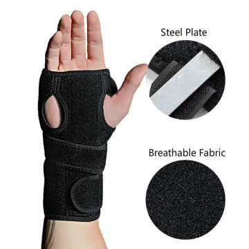 1PCS Adjustable Wrist Support Carpal Tunnel Splint Steel Plate Wrist Brace Wrap Wristband Sprain Pain Relief Hand Protector