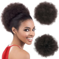 Afro Puff Synthetic Hair Bun Chignon Hairpiece For Women Drawstring Ponytail Kinky Curly Updo Claw Clip Hair Extensions 8 Inch