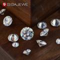 GIGAJEWE E Color 0.2-0.4ct 3.5-4.5mm VVS1 Round Excellent Cut Moissanite Loose Stone Diamond Test Passed Gem For Jewelry Making