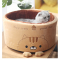 Cat Bed House Kennel Nest Cute Removable Pet Dog House Sofa Warm Plush Round Dog Kennel Sofa House Cushion Cat Pet Products