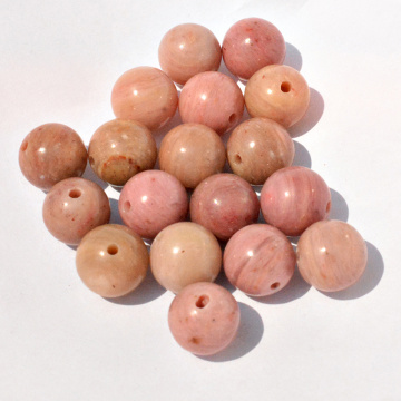FLTMRH Natural Stone Grade Rhodonite Round Beads Pick Size For Jewelry Making