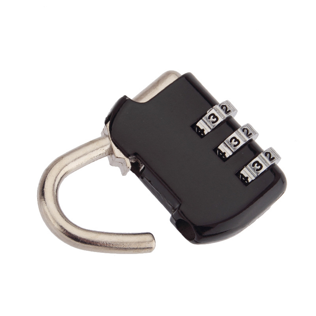 Mini Durable Metal 3 Digits Number Password Locks Luggage Backpack Combination Lock Padlock