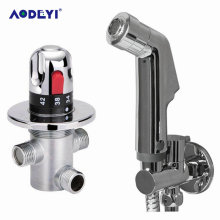 AODEYI Thermostatic Mixing Valve Staianless Steel Shattaf Bidet Sprayer Shower Set Spray Douche kit Temperature Bd122
