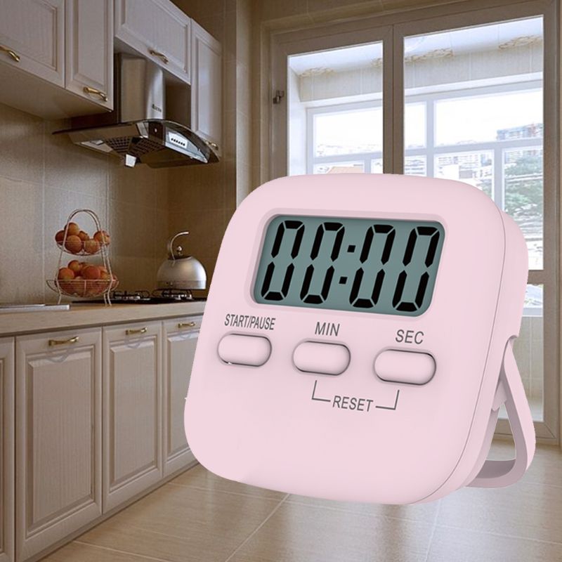 Digital Kitchen Timer Magnetic Countdown Loud Alarm Interval Plastic Funny Multipurpose Household Item