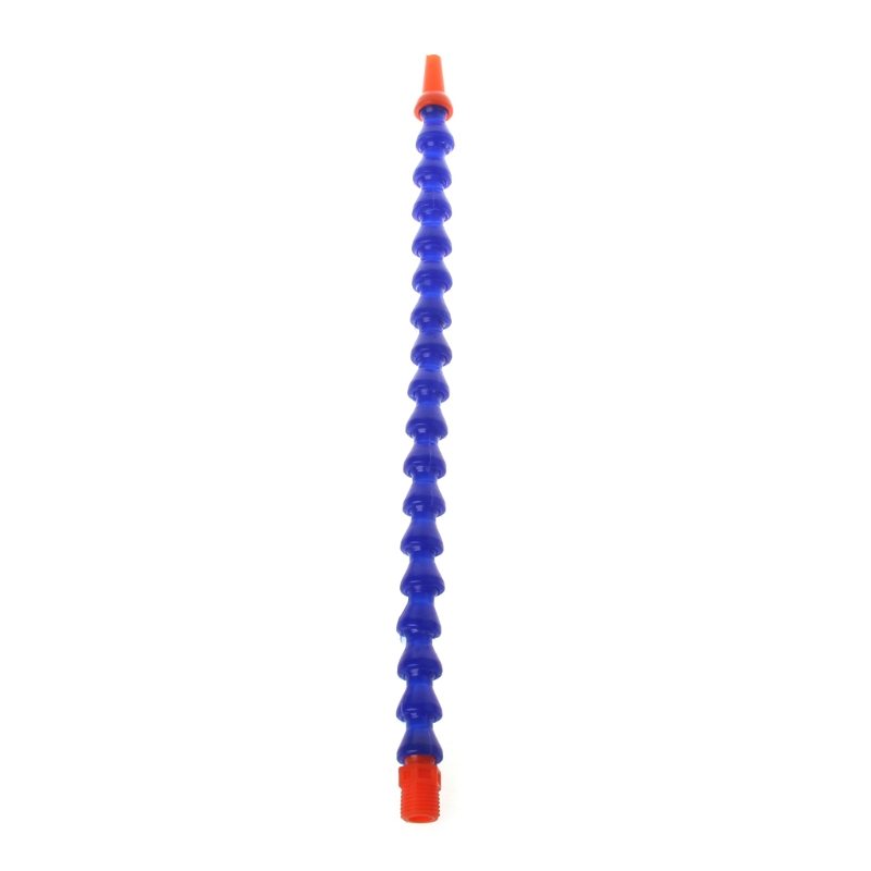 10 Pcs Round Nozzle 1/4PT Flexible Oil Coolant Pipe Hose Blue Orange T8WE