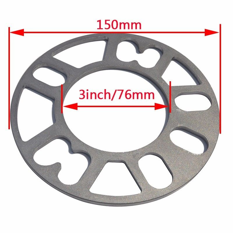 4pcs 5mm Alloy Aluminum Car Wheel Spacers Adaptor Shims Plate 4/5 Stud Universal