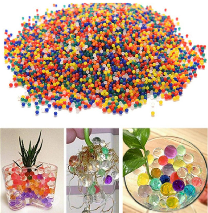 500pcs/bag Crystal Soil Water Beads Home Decoration Hydrogel Jelly Balls For Kids Gel Magic Grow Ball Pearl Decor