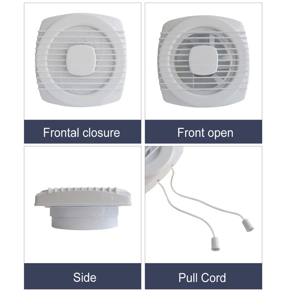 Hon&Guan 220V 4'' 6'' Exhaust Fans Silent Ventilating Pull Cord Bathroom Air Extractor Fan for Wall Ceiling Mounting Ventilator