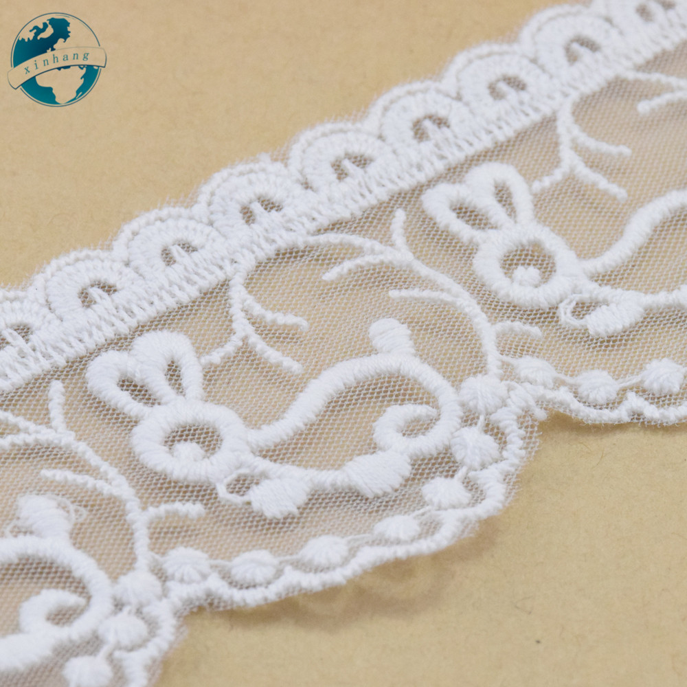 3yards 4cm wide cotton Embroid sewing ribbon guipure lace trim or fabric warp knitting DIY Garment Accessories wedding lace#2935