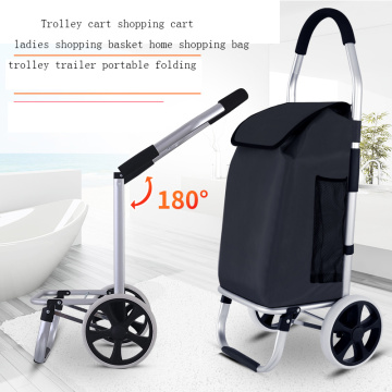 Trolley cart elderly Stairs shopping cart on Wheels Woman shopping basket large Household shopping bags Trolley Trailer foldable