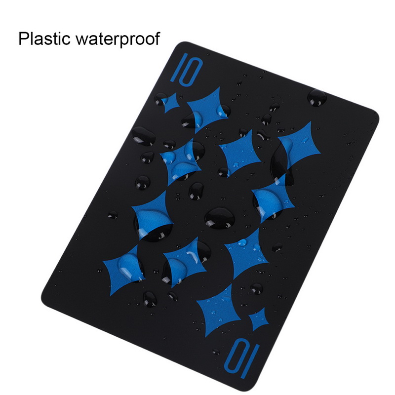 Quality Playing Cards Poker Plastic Pvc Poker Waterproof Game Poker Set Black Playing Cards Waterproof Cards Gift Durable Poker