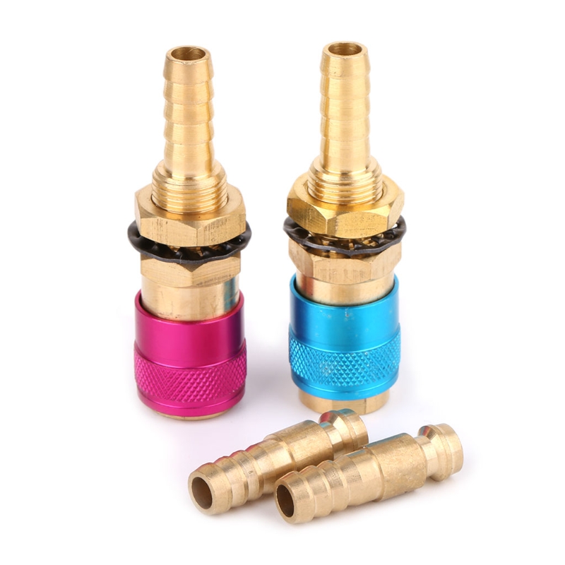 Water Cooled Gas Adapter Quick Connector Fitting For TIG Welding Torch +8mm Plug