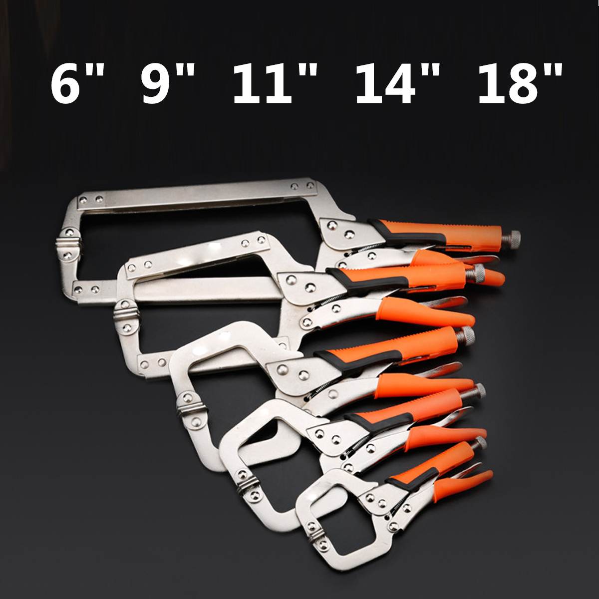 6/9/11/14/18'' C Bracket Vise-Grip Welding Quick Pliers Woodworking DIY Tool Multi-function Pliers Wood Fixed Face Clamp Locator
