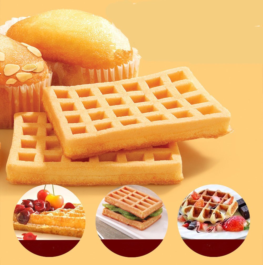 4 Grids Rectangle Silicone Waffle Molds Cake Mould Pancake and Waffle Maker DIY Hand-made Kitchen Bakeware Accessories AT57
